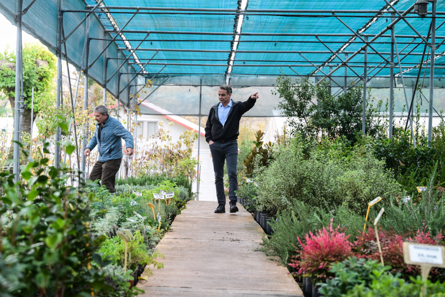 Μητσοτάκης στο Καπανδρίτι: Στήριξη των θερμοκηπιακών καλλιεργειών με 150 εκατ. ευρώ