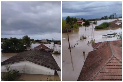 Κακοκαιρία Daniel: Σοκαριστικές εικόνες από την Καρδίτσα -Το νερό κατάπιε τα σπίτια, φαίνονται μόνο οι σκεπές