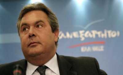 Καμμένος: Όχι σε κυβέρνηση δήθεν εθνικού σκοπού