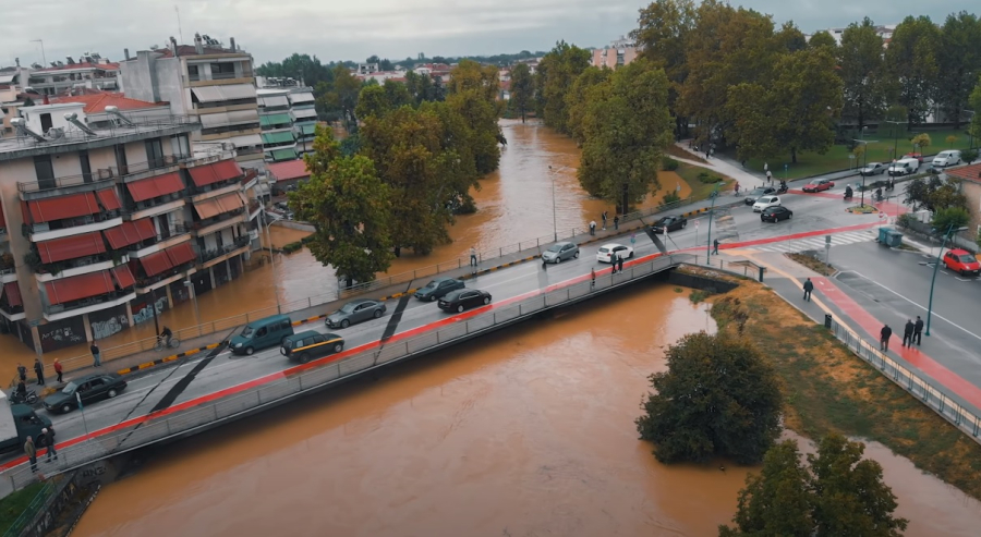 Η ημέρα που πνίγηκαν τα Τρίκαλα -Εικόνες αποκάλυψης από drone