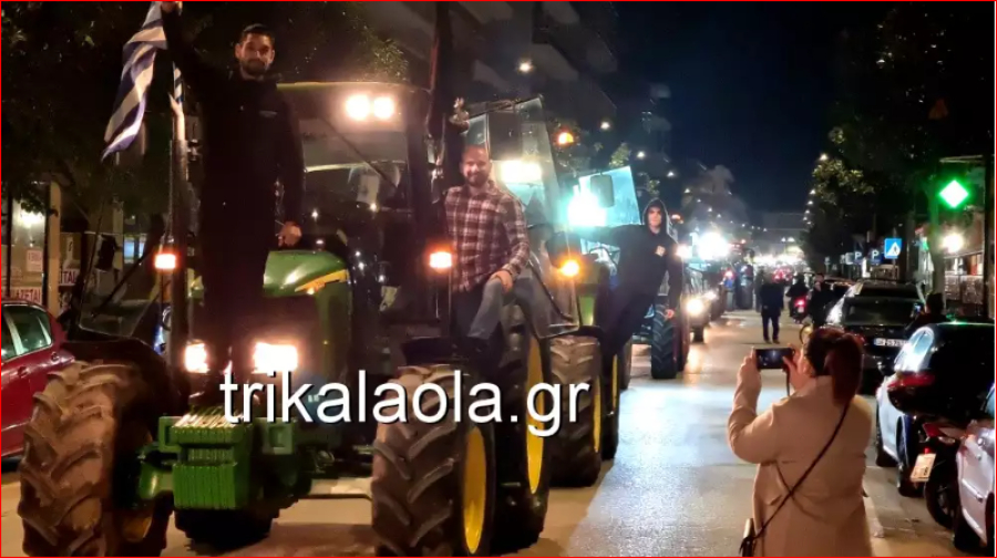 Αγρότες έκαναν «έφοδο» στο κέντρο των Τρικάλων - «Θα φτάσουμε μέχρι την Αθήνα...»
