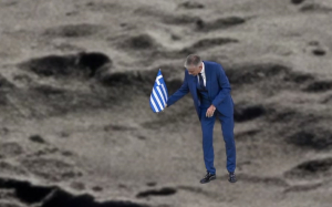 Ο Νίκος Ευαγγελάτος πάτησε στη… Σελήνη και κάρφωσε την ελληνική σημαία (Βίντεο)