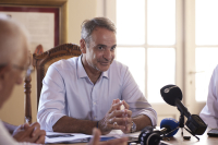 Μητσοτάκης από Καστελόριζο: «Σταθερότητα δεν σημαίνει υποχωρητικότητα» – «Μεμψίμοιρη η αντιπολίτευση» για τα 2,2 δισ.