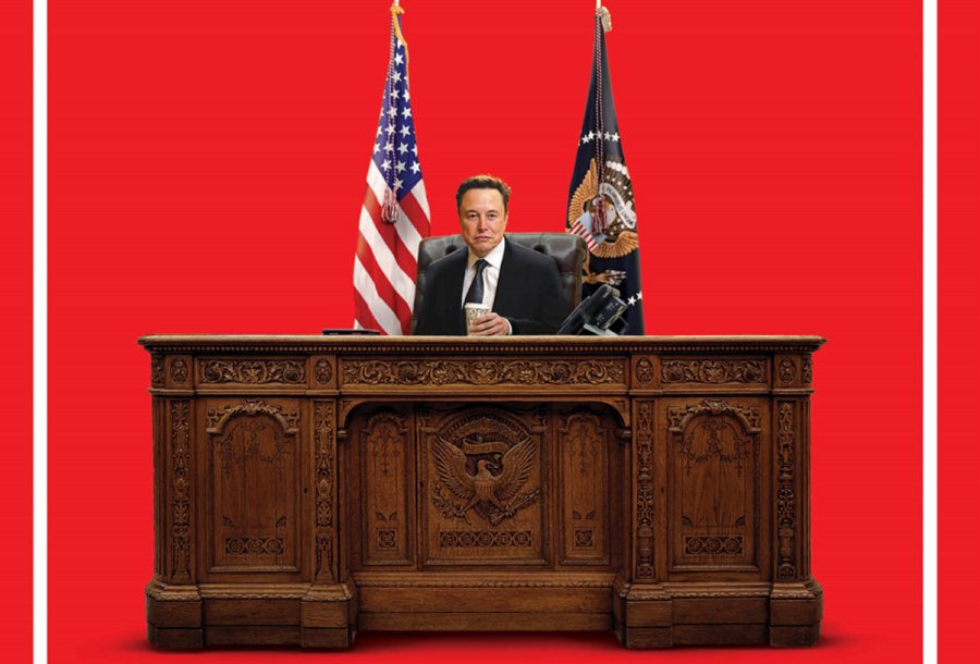 Ο Μασκ καθισμένος στο Οβάλ γραφείο, σαν πρόεδρος - Το εξώφυλλο του Time