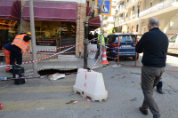 Κεραμεικός: Διακοπή κυκλοφορίας λόγω καθίζησης