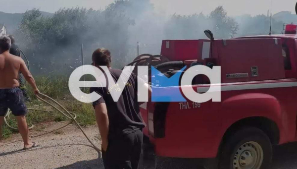 Φωτιά δίπλα σε σπίτια στην Εύβοια