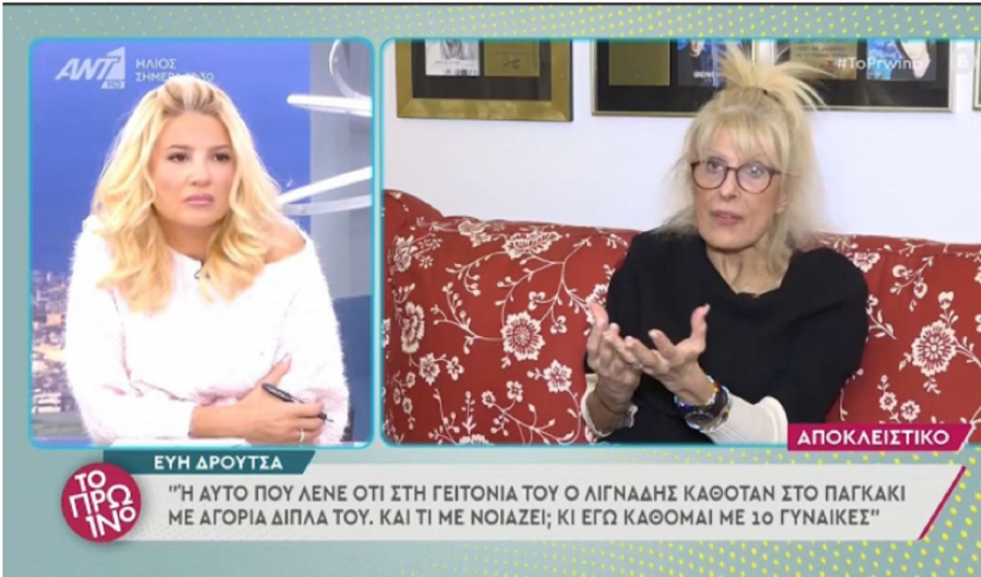 Δρούτσα για Λιγνάδη: «Όταν πας με κάποιο παιδί και το πληρώνεις γιατί μετά βγαίνει και λέει με βίασε, ας μην έπαιρναν τα λεφτά» (βίντεο)