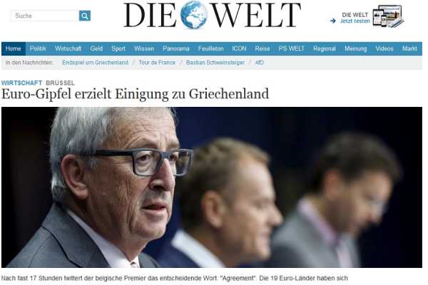 Ο γερμανικός Τύπος για την συμφωνία στην Σύνοδο Κορυφής