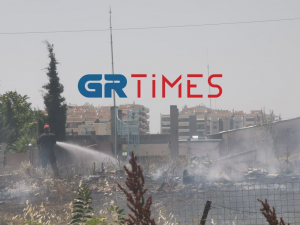 Πυρκαγιά στο Φοίνικα Θεσσαλονίκης κοντά σε αμαξοστάσιο του ΟΑΣΘ (εικόνες, βίντεο)