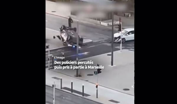 Γαλλία: Περιπολικό εμβολίζεται και τουμπάρει ενώ έκανε καταδίωξη