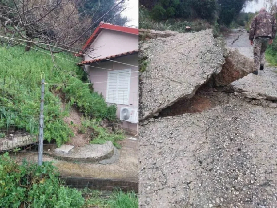 Πρέβεζα: Σοβαρές ζημιές εξαιτίας κατολίσθησεων στο χωριό Μυρσίνη