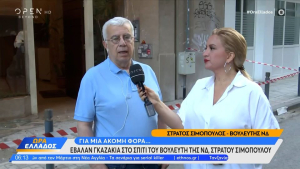 Θεσσαλονίκη: Επίθεση με γκαζάκια στο σπίτι του βουλευτή της ΝΔ Στράτου Σιμόπουλου