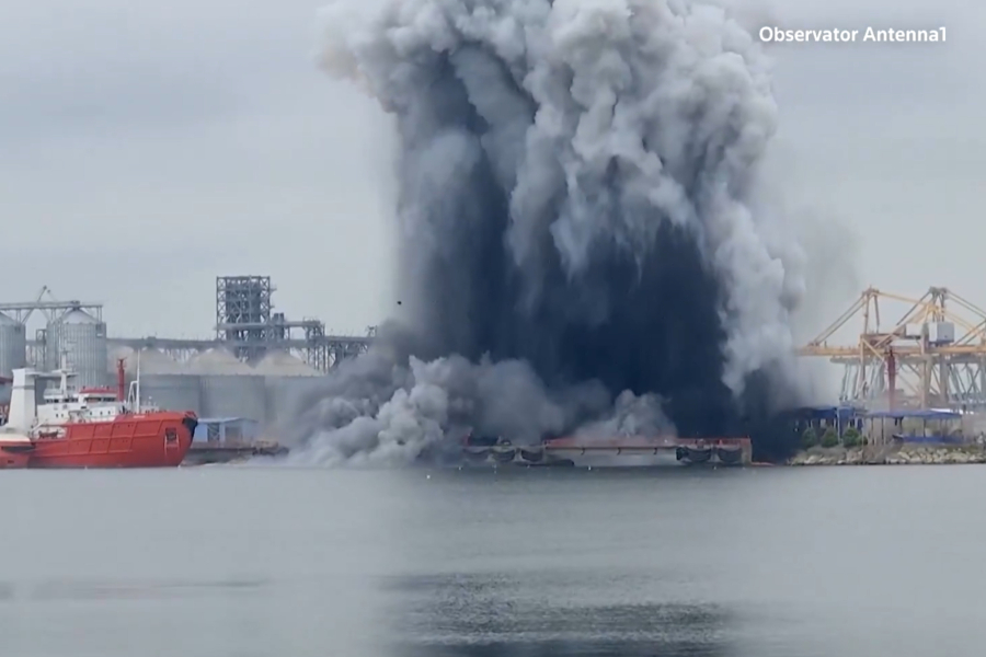 Ρουμανία: Ουκρανικό το drone που εξερράγη σε λιμάνι στη Μαύρη Θάλασσα (Βίντεο)