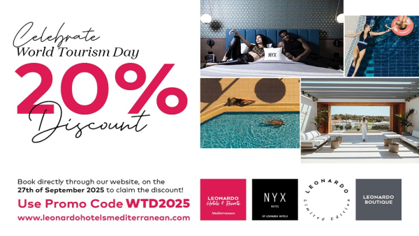 Leonardo Hotels: 20% έκπτωση για όλες τις κρατήσεις σε Ελλάδα και Κύπρο
