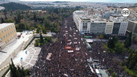 Τέμπη - «Δικαιοσύνη Τώρα»: Συγκλονιστικό βίντεο drone - Ιστορική συγκέντρωση στην Αθήνα
