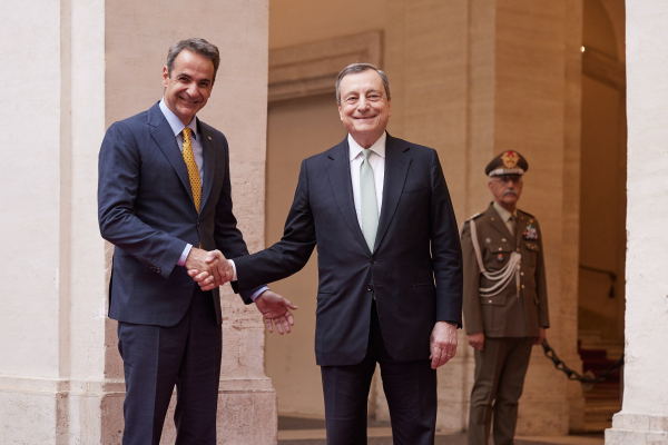 Ρώμη: Ολοκληρώθηκε η συνάντηση Μητσοτάκη - Ντράγκι
