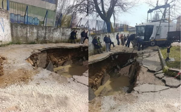 Ιωάννινα: «Δεν είναι ατύχημα, είναι εγκατάλειψη» - Καταγγελία ΕΛΜΕ για την καθίζηση έξω από το 8ο ΓΕΛ