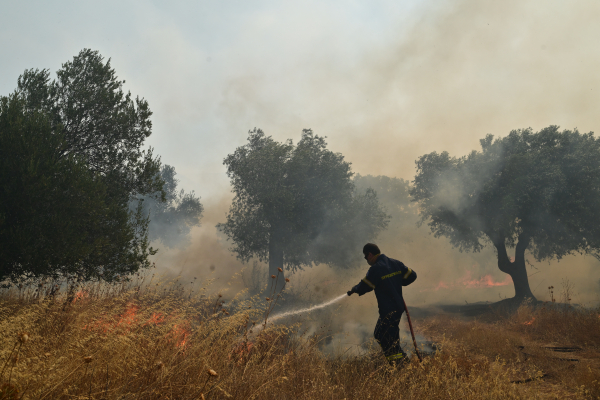 Φωτιά στην Νίσυρο - Κινητοποίηση της Πυροσβεστικής