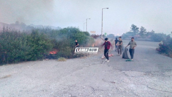 Συναγερμός στη Λαμία από φωτιά κοντά στο hot-spot των Θερμοπυλών (pics)