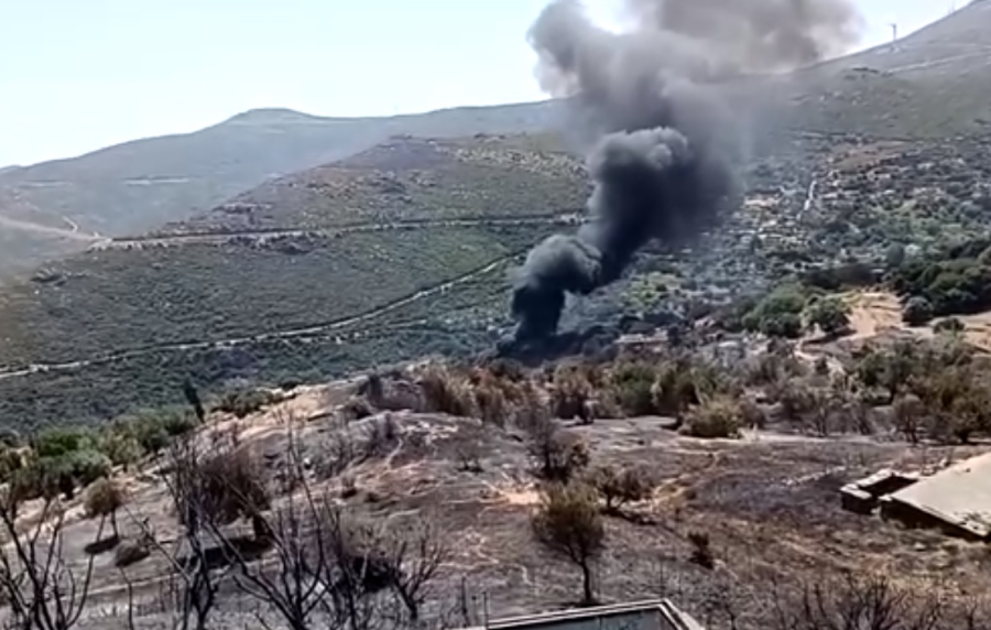 Πτώση καναντέρ στην Κάρυστο: Βίντεο ντοκουμέντο από το σημείο της συντριβής