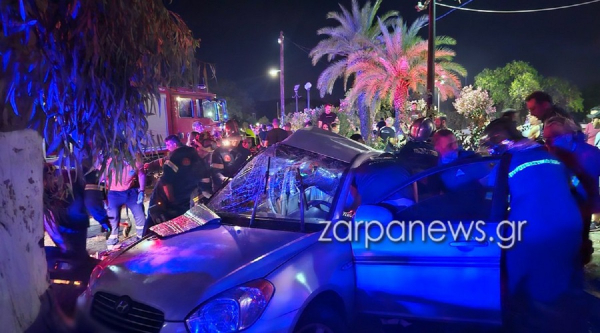 Χανιά: Σοβαρό τροχαίο με τρεις εγκλωβισμένους