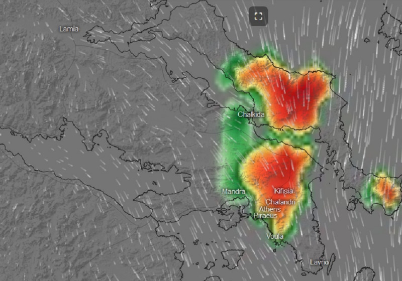 Κακοκαιρία Μηδεία: Χιονοθύελλα μέσα στην Αθήνα δείχνει ο δορυφόρος