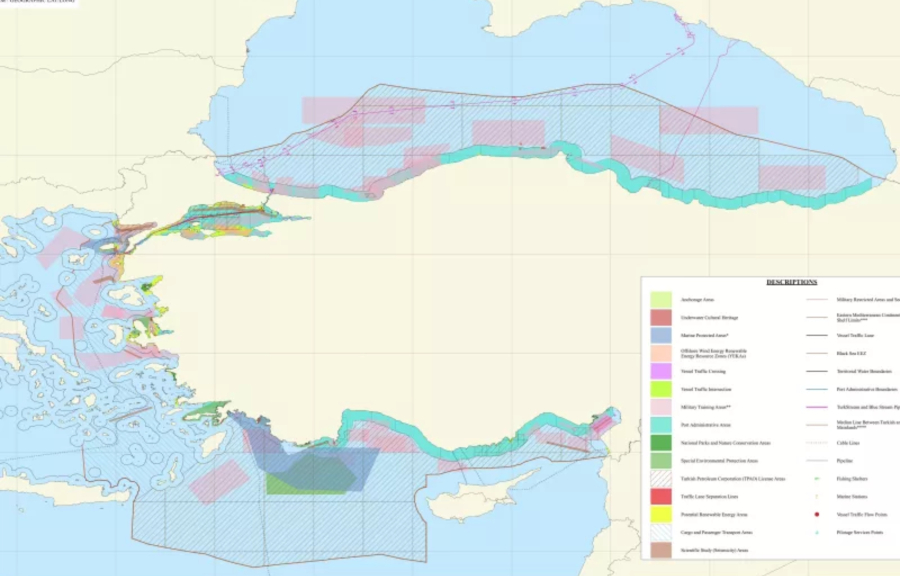 Τουρκία: Εξέδωσε χάρτη για τα θαλάσσια πάρκα στο Αιγαίο - Αποκλείει το Καστελόριζο