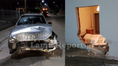 Τροχαίο σοκ στη Λαμία: Αυτοκίνητο «μπούκαρε» στη κρεβατοκάμαρα - Δύο τραυματίες (εικόνες)