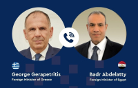 Τηλεφωνική επικοινωνία Γεραπετρίτη με τον ΥΠΕΞ της Αιγύπτου
