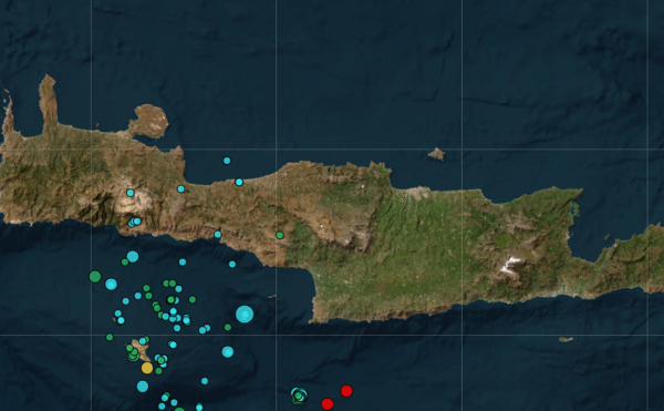 Σεισμός τώρα ανοιχτά της Κρήτης