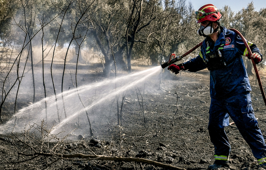 Φωτιά στην Κορινθία: Σε ύφεση η πυρκαγιά - Στην περιοχή πνέουν ισχυροί άνεμοι