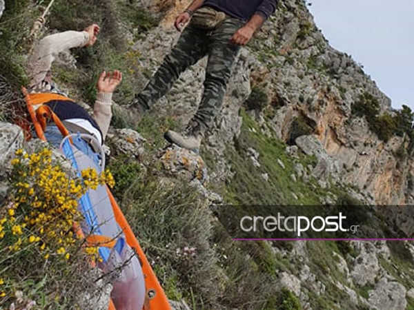 Κρήτη: Μεγάλη επιχείρηση από το ΕΚΑΒ για τη διάσωση τραυματία από φαράγγι (pics)