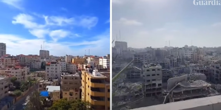 Το πριν και το μετά της Γάζας μέσα από ένα συγκλονιστικό ντοκουμέντο