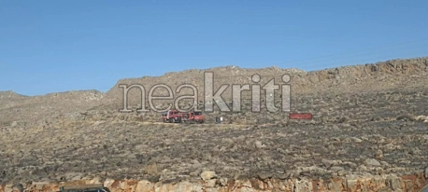 Οριοθετήθηκε η φωτιά στον Ξερόκαμπο Σητείας