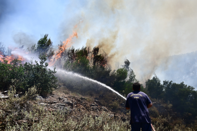 Νέα φωτιά στα Σφακιά Χανίων, ισχυροί άνεμοι στην περιοχή