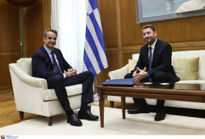 Τετ α τετ Μητσοτάκη - Ανδρουλάκη με ντολμαδάκια και πράσινο τσάι...