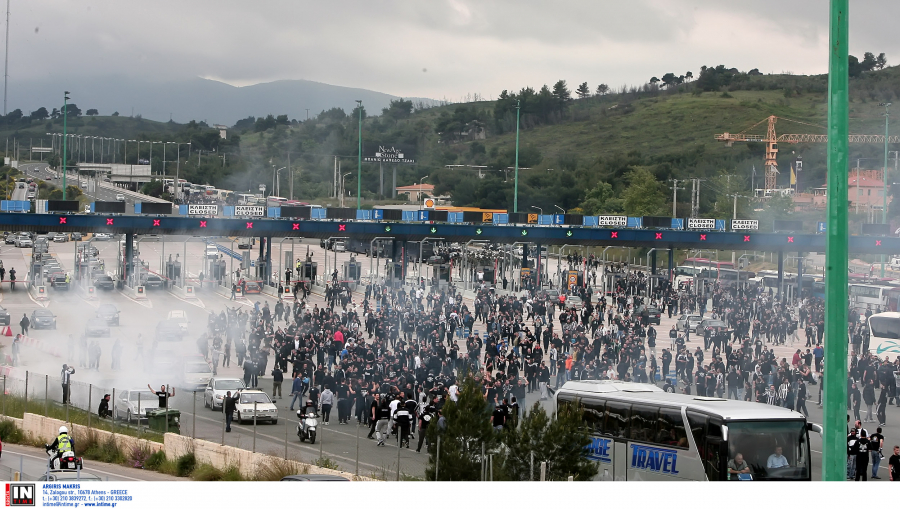 Κυκλοφοριακές ρυθμίσεις σε Αφίδνες, Καπανδρίτι και Αγιο Στέφανο λόγω της καθόδου οπαδών του ΠΑΟΚ