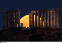 Πανσέληνος Ιουνίου 2024: Συγκλονίζουν οι εικόνες από το μαγευτικό Σούνιο