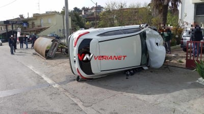 Τραγωδία στη Βέροια: Αυτοκίνητο έπεσε σε στάση λεωφορείου