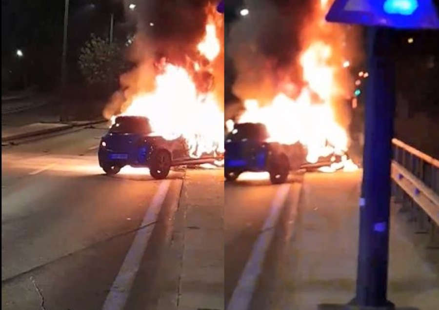 Λιπόθυμος άνδρας σε φλεγόμενο όχημα στην Πέτρου Ράλλη σώθηκε από αστυνομικούς