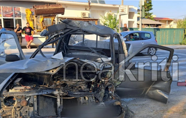 Ιεράπετρα: Κοιμήθηκε στο τιμόνι και καρφώθηκε σε δέντρα και κολώνα ΔΕΗ