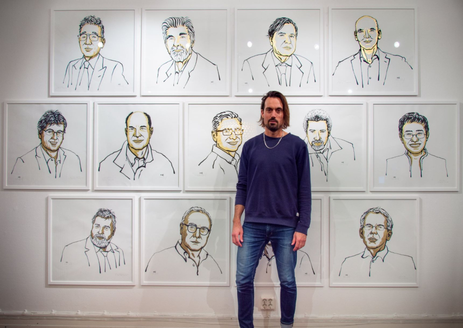 Πίσω από τα διακριτικά σκίτσα των Νομπελιστών (φωτό)