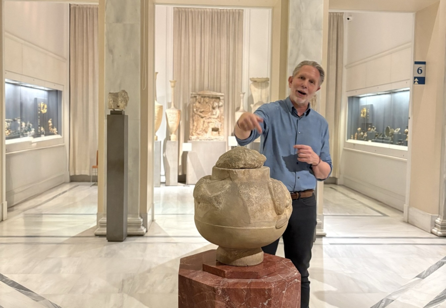 Ο Π. Γερουλάνος στο Μουσείο Μπενάκη